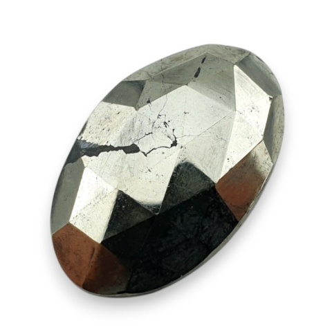 Pyrite faceted cabochon 27x17 mm no 7 Pyrite faceted cabochon 27x17 mm no 7