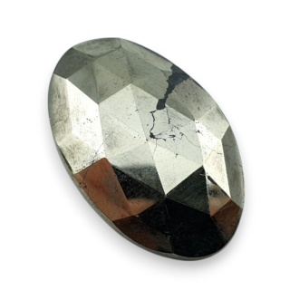 Pyrite faceted cabochon 27x17 mm no 7