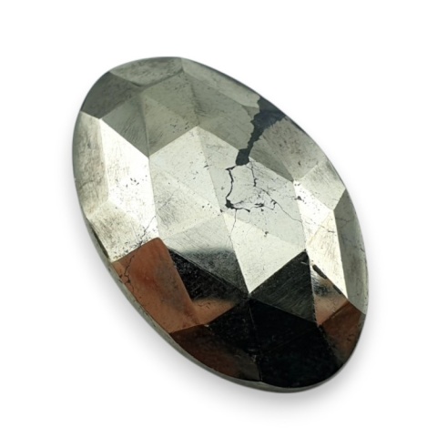 Pyrite faceted cabochon 27x17 mm no 7 Pyrite faceted cabochon 27x17 mm no 7