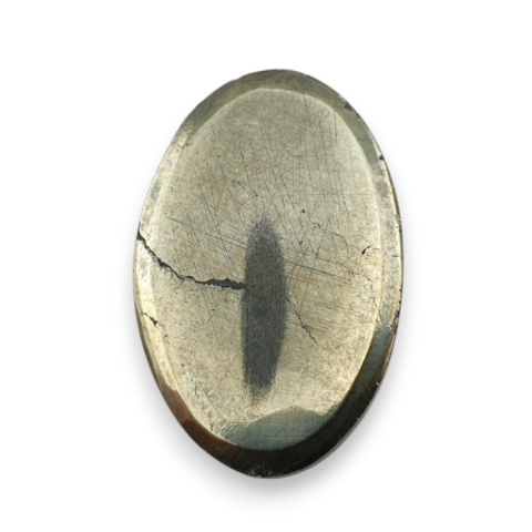 Pyrite faceted cabochon 27x17 mm no 7 Pyrite faceted cabochon 27x17 mm no 7