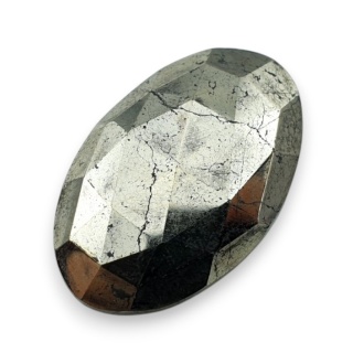 Pyrite faceted cabochon 27x17 mm no 9