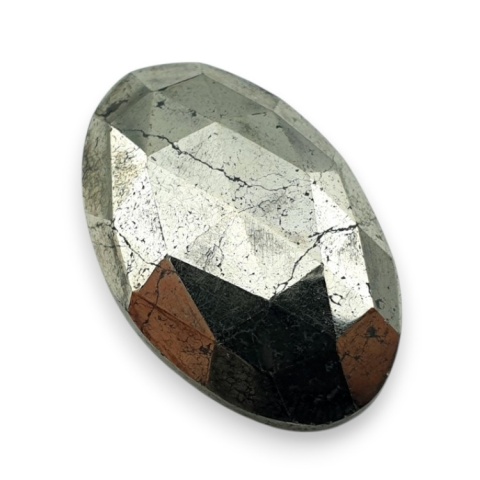 Pyrite faceted cabochon 27x17 mm no 9 Pyrite faceted cabochon 27x17 mm no 9