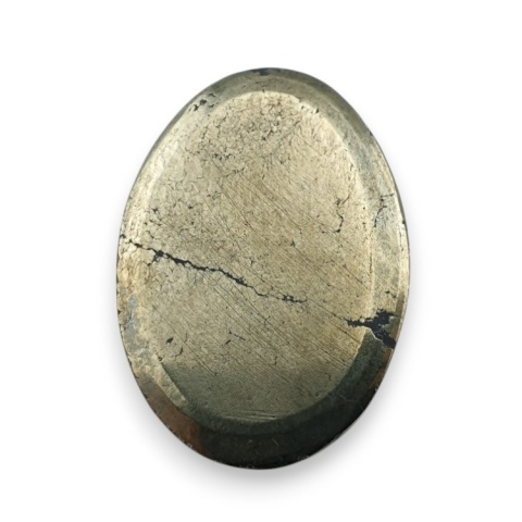 Pyrite faceted cabochon 27x19 mm no 13 Pyrite faceted cabochon 27x19 mm no 13