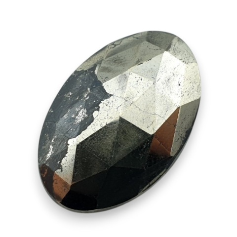 Pyrite faceted cabochon 28x18 mm no 23 Pyrite faceted cabochon 28x18 mm no 23