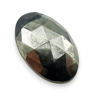 Pyrite faceted cabochon 28x18 mm no 37
