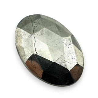 Pyrite faceted cabochon 28x19 mm no 39