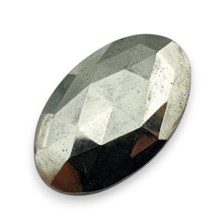 Pyrite faceted cabochon 29x18 mm no 19
