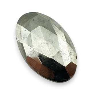 Pyrite faceted cabochon 29x18 mm no 19