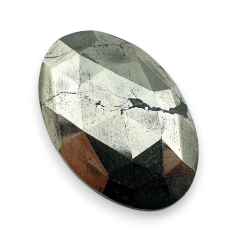 Pyrite faceted cabochon 29x19 mm no 3 Pyrite faceted cabochon 29x19 mm no 3