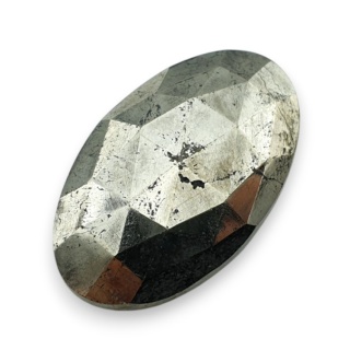 Pyrite faceted cabochon 30x18 mm no 8
