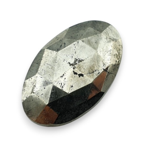 Pyrite faceted cabochon 30x18 mm no 8