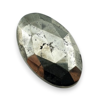 Pyrite faceted cabochon 30x18 mm no 8