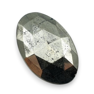 Pyrite faceted cabochon 30x19 mm no 10