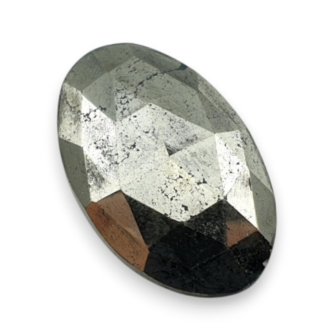Pyrite faceted cabochon 30x19 mm no 10