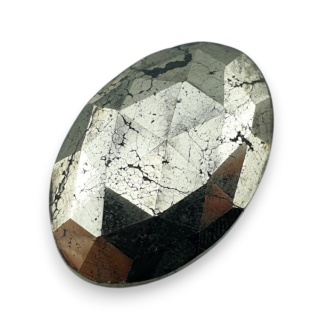 Pyrite faceted cabochon 30x20 mm no 18