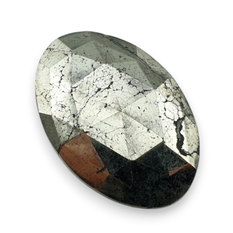 Pyrite faceted cabochon 30x20 mm no 18 Pyrite faceted cabochon 30x20 mm no 18