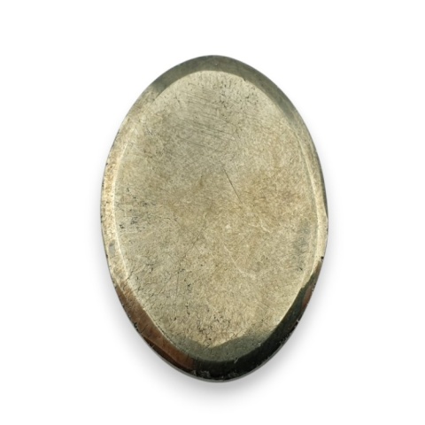 Pyrite faceted cabochon 30x20 mm no 4