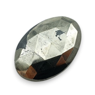 Pyrite faceted cabochon 31x21 mm no 26