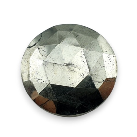 Pyrite faceted cabochon fi 28 mm no 2 Pyrite faceted cabochon fi 28 mm no 2