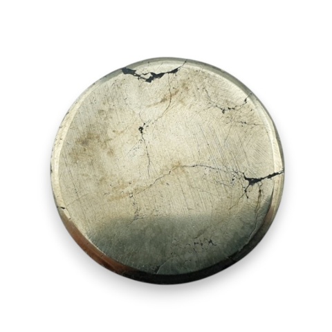 Pyrite faceted cabochon fi 28 mm no 2 Pyrite faceted cabochon fi 28 mm no 2