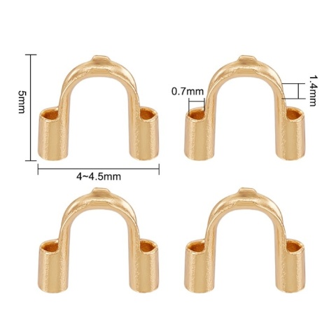 Horseshoe cable cover stainless steel 5x4.5 mm 10 pcs gold plated Horseshoe cable cover stainless steel 5x4.5 mm 10 pcs gold plated