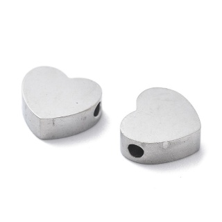 Heart spacer stainless steel 8x7 mm 1 pc