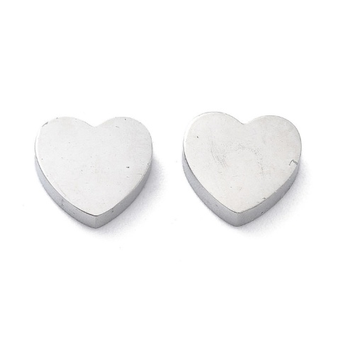 Heart spacer stainless steel 8x7 mm 1 pc Heart spacer stainless steel 8x7 mm 1 pc