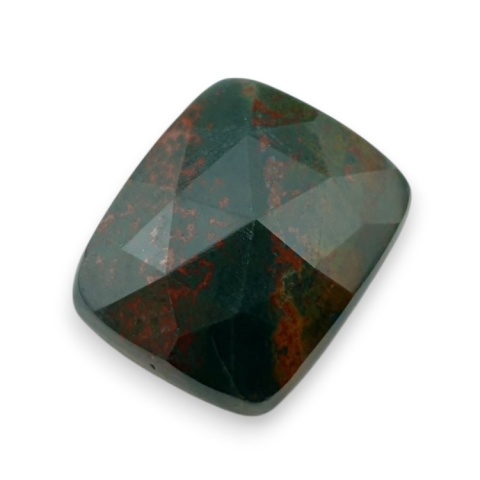 Bloodstone faceted cabochon 20x17 mm no 10