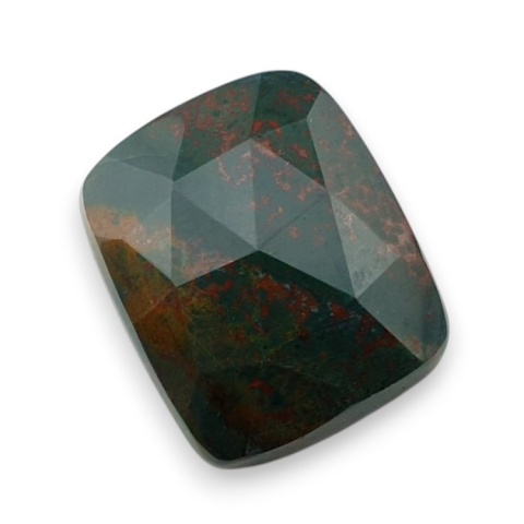 Bloodstone faceted cabochon 20x17 mm no 10