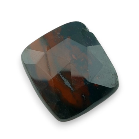 Bloodstone faceted cabochon 20x18 mm no 18 Bloodstone faceted cabochon 20x18 mm no 18