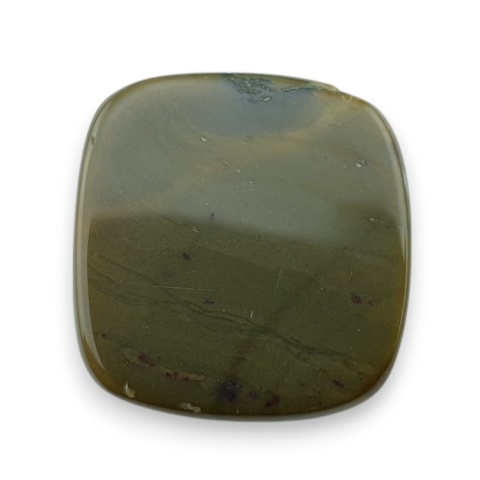 Bloodstone faceted cabochon 23x22 mm no 1 Bloodstone faceted cabochon 23x22 mm no 1