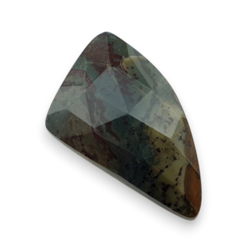 Bloodstone faceted cabochon 26x15 mm no 38