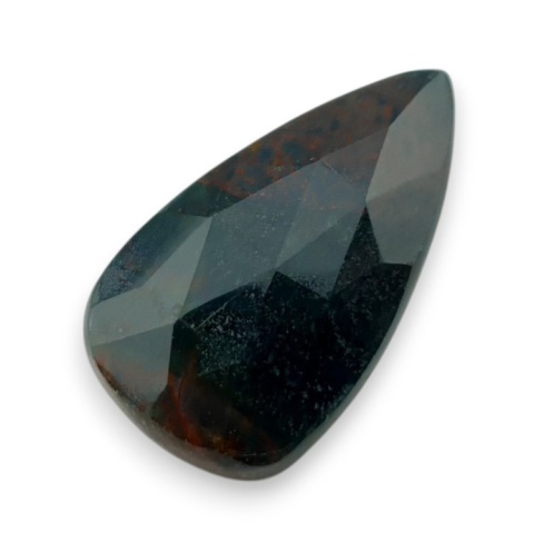 Bloodstone faceted cabochon 26x15 mm no 4 Bloodstone faceted cabochon 26x15 mm no 4
