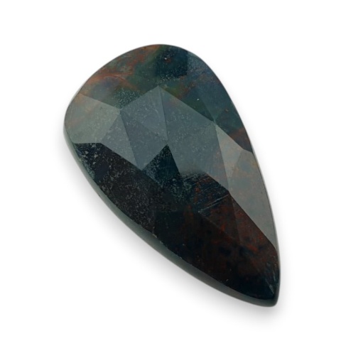 Bloodstone faceted cabochon 26x15 mm no 4 Bloodstone faceted cabochon 26x15 mm no 4