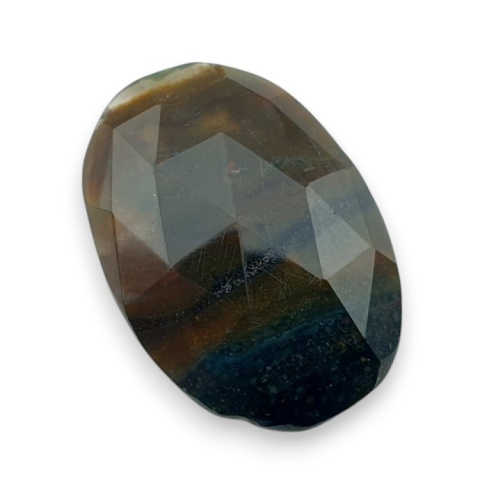 Bloodstone faceted cabochon 26x18 mm no 33