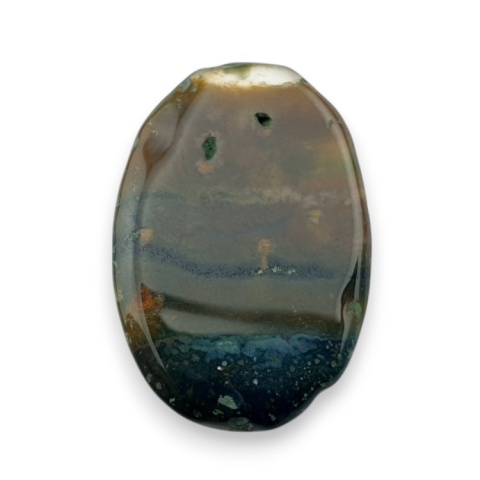 Bloodstone faceted cabochon 26x18 mm no 33