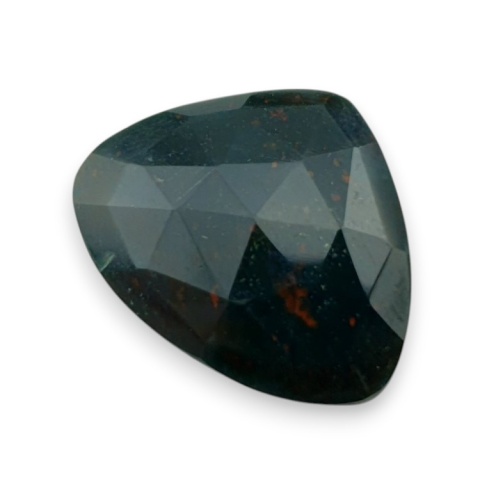 Bloodstone faceted cabochon 26x21 mm no 5 Bloodstone faceted cabochon 26x21 mm no 5