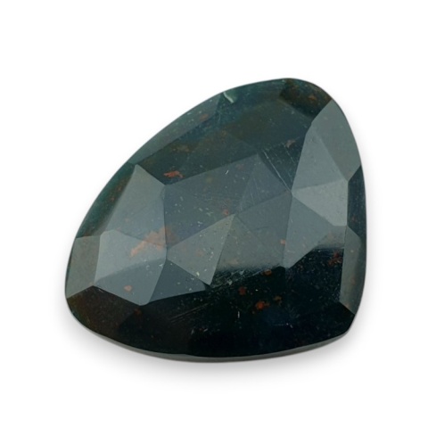 Bloodstone faceted cabochon 26x21 mm no 5 Bloodstone faceted cabochon 26x21 mm no 5