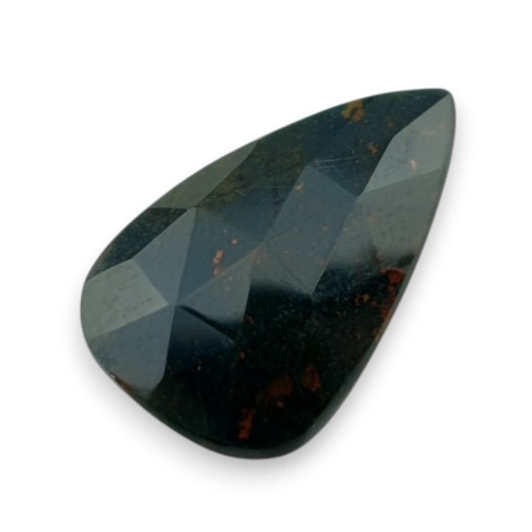 Bloodstone faceted cabochon 27x17 mm no 17 Bloodstone faceted cabochon 27x17 mm no 17