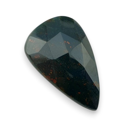 Bloodstone faceted cabochon 27x17 mm no 17 Bloodstone faceted cabochon 27x17 mm no 17