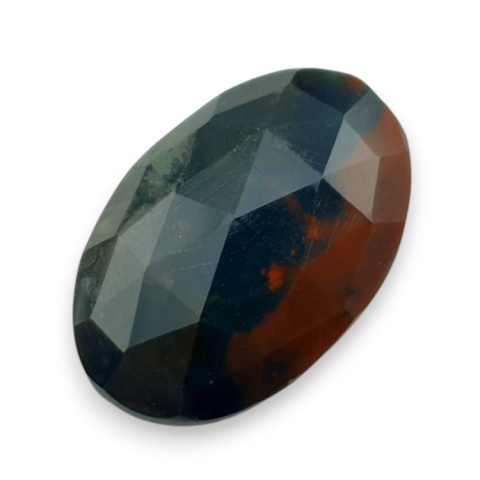 Bloodstone faceted cabochon 28x19 mm no 3 Bloodstone faceted cabochon 28x19 mm no 3