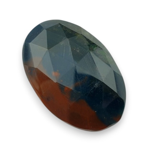 Bloodstone faceted cabochon 28x19 mm no 3 Bloodstone faceted cabochon 28x19 mm no 3
