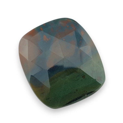 Bloodstone faceted cabochon 28x24 mm no 24 Bloodstone faceted cabochon 28x24 mm no 24