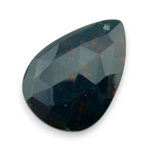 Bloodstone faceted cabochon 30x21 mm no 30 Bloodstone faceted cabochon 30x21 mm no 30