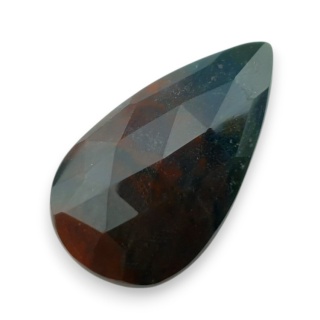 Bloodstone faceted cabochon 31x18 mm no 20