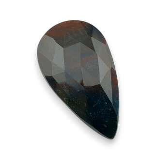 Bloodstone faceted cabochon 31x18 mm no 20