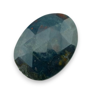 Bloodstone faceted cabochon 31x23 mm no 8