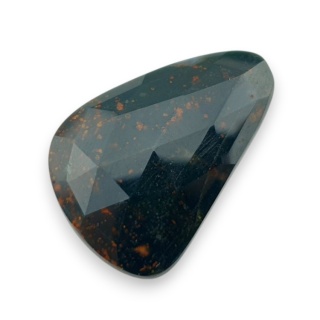 Bloodstone faceted cabochon 32x21 mm no 15