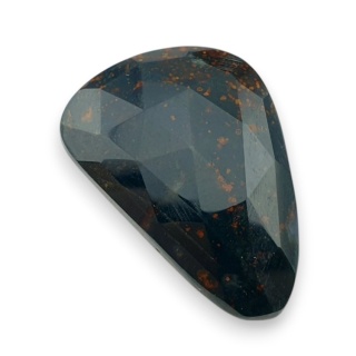 Bloodstone faceted cabochon 32x21 mm no 15