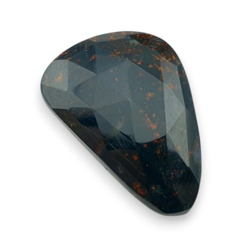 Bloodstone faceted cabochon 32x21 mm no 15